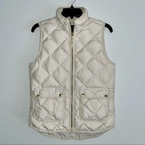 J. Crew Puffer Vest Cream - Size XS
